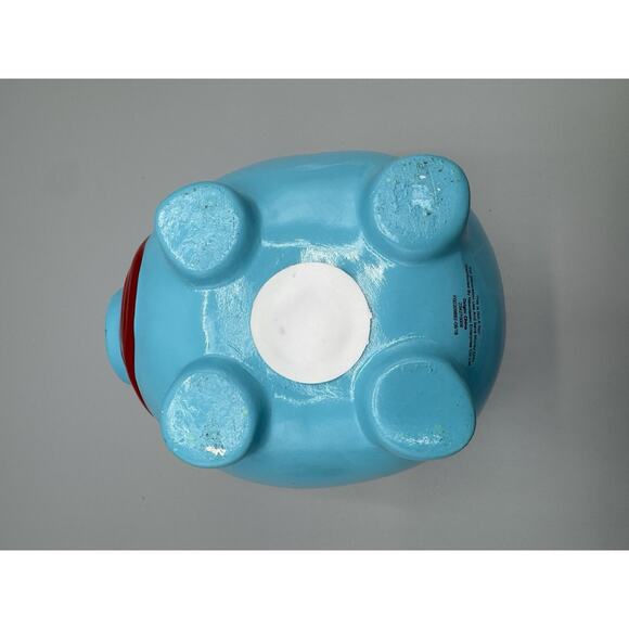 Pirate Pig Skull and Crossbones Piggy Bank Blue Black White Red 6” - Picture 10 of 11